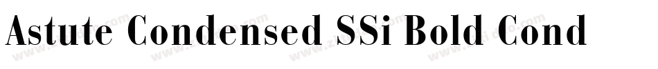 Astute Condensed SSi Bold Condensed字体转换